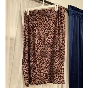 Leopard print skirt